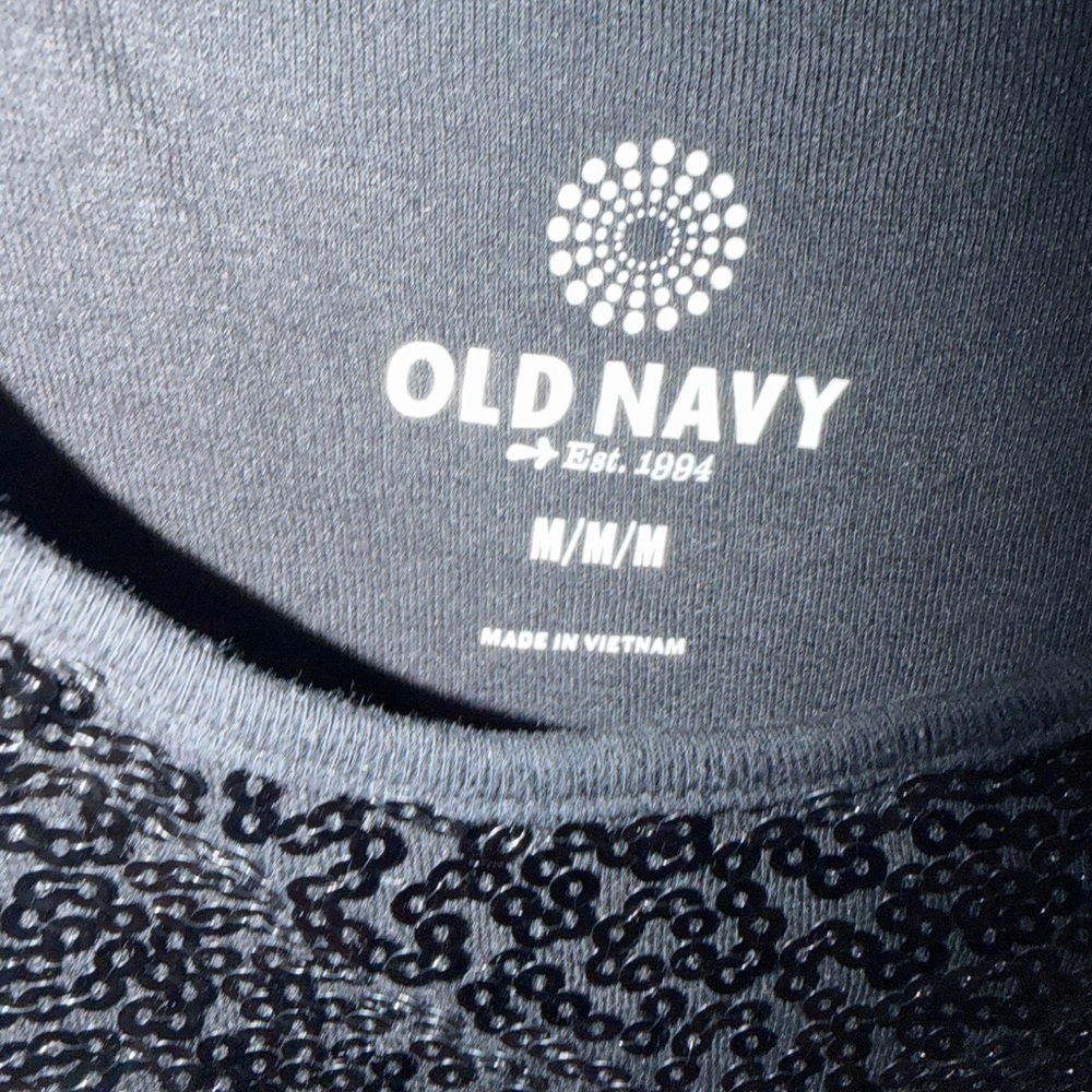 Old Navy Midnight Black Sequin tank